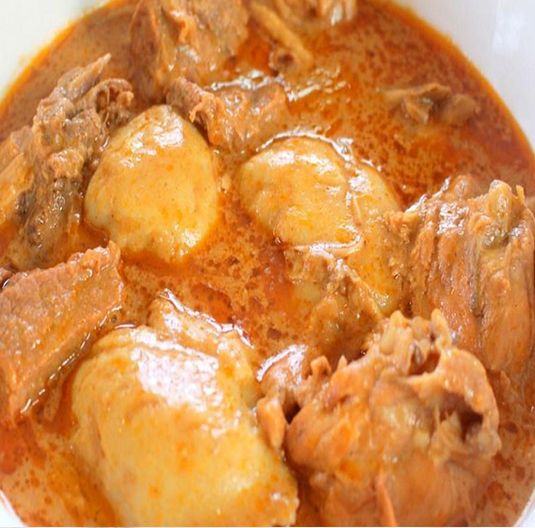 Fufu with groundnut soup 1